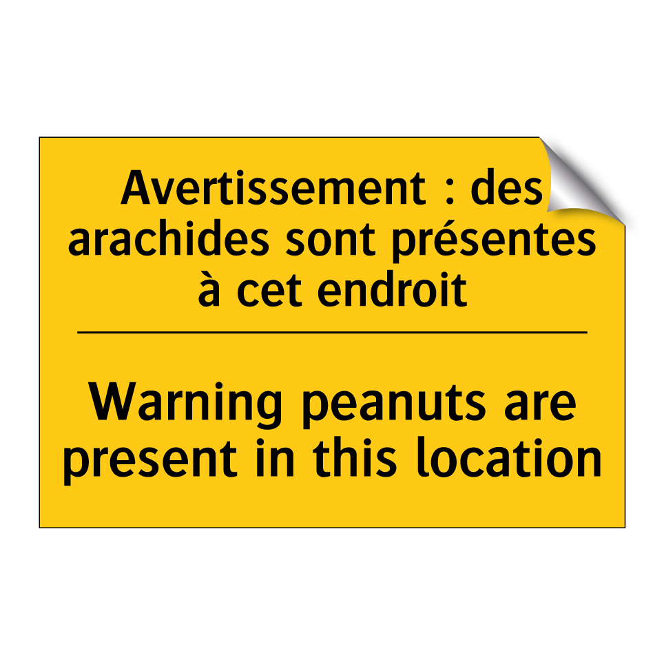 Avertissement : des arachides /.../ - Warning peanuts are present in /.../
