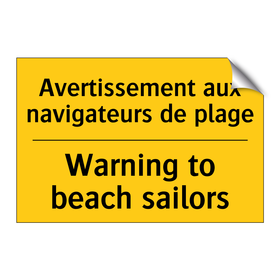 Avertissement aux navigateurs /.../ - Warning to beach sailors
