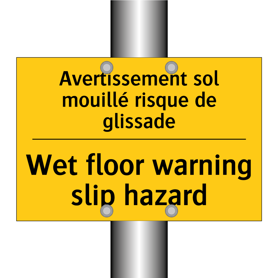 Avertissement sol mouillé risque /.../ - Wet floor warning slip hazard