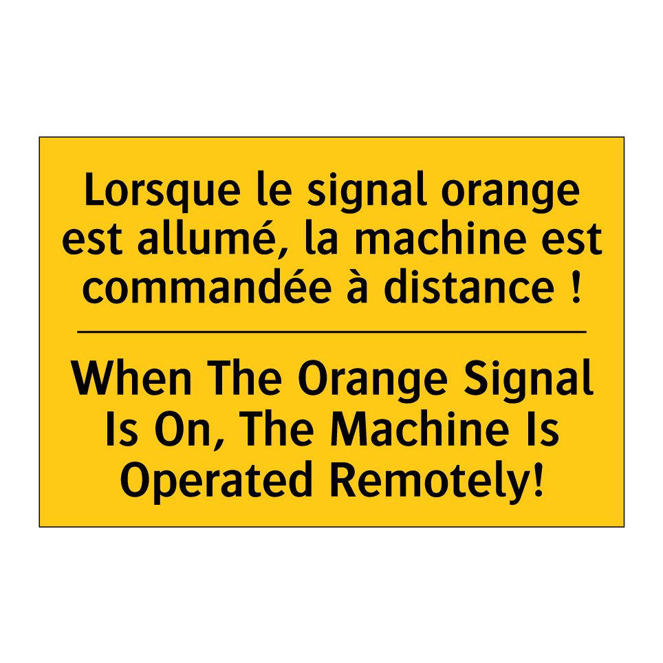 Lorsque le signal orange est allumé, /.../ - When The Orange Signal Is On, /.../