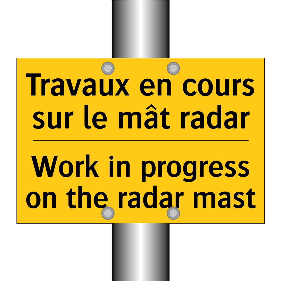 Travaux en cours sur le mât radar /.../ - Work in progress on the radar /.../