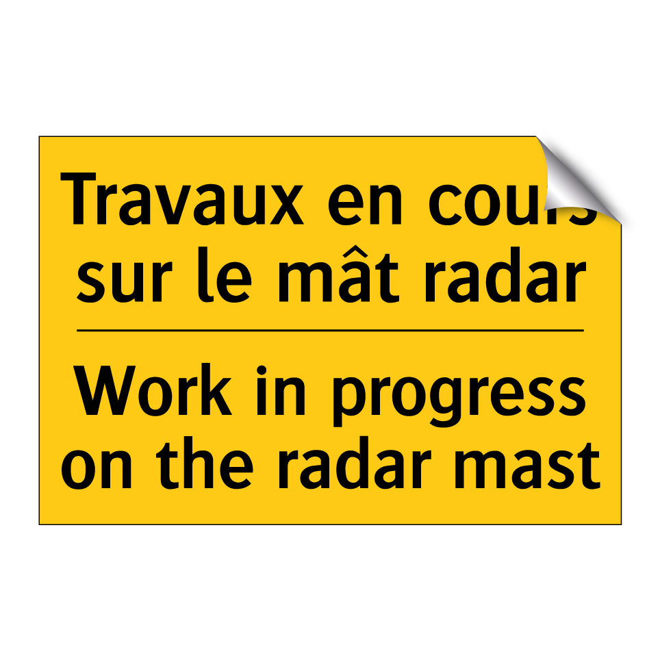 Travaux en cours sur le mât radar /.../ - Work in progress on the radar /.../