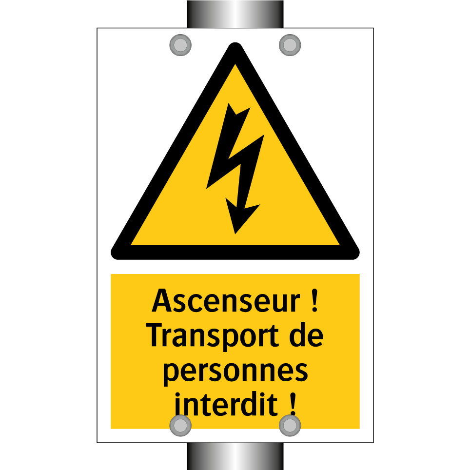 Ascenseur ! Transport de personnes interdit !
