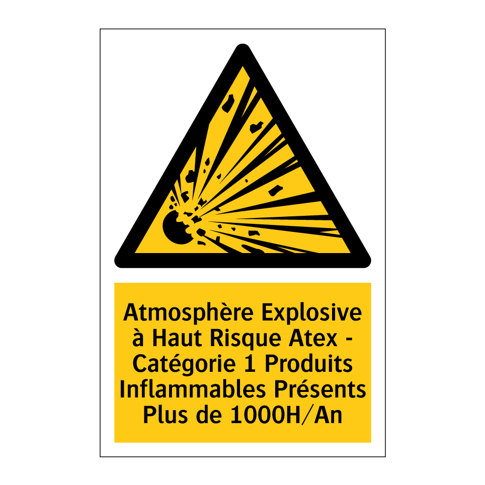Atmosphère Explosive à Haut Risque Atex - Catégorie 1 Produits Inflammables Présents Plus de 1000H/An