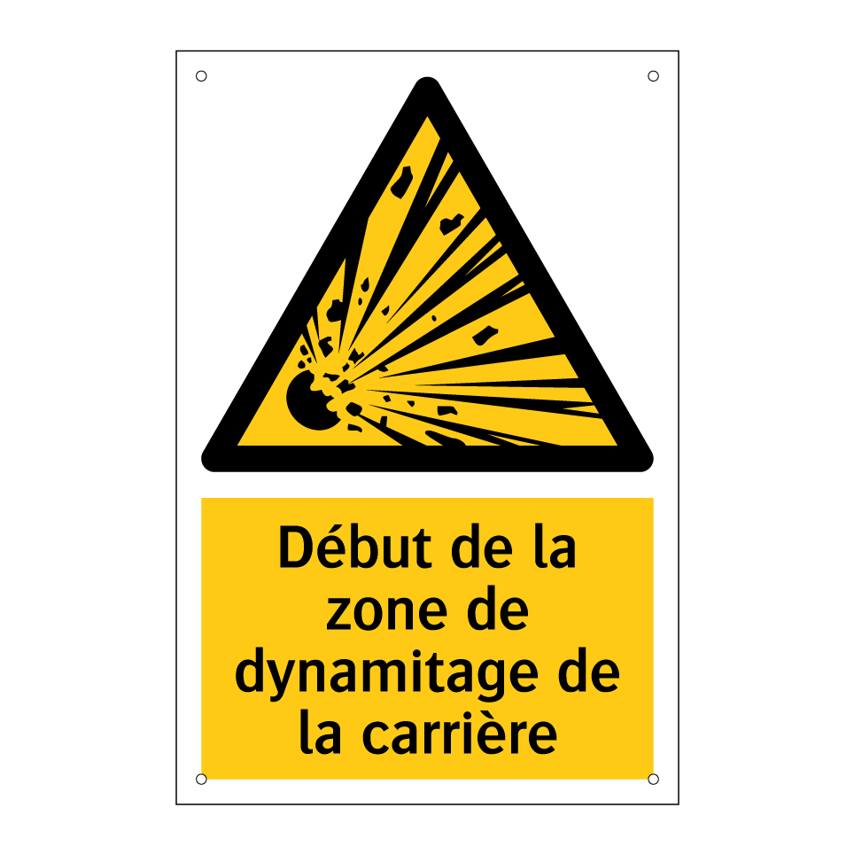 Début de la zone de dynamitage de la carrière