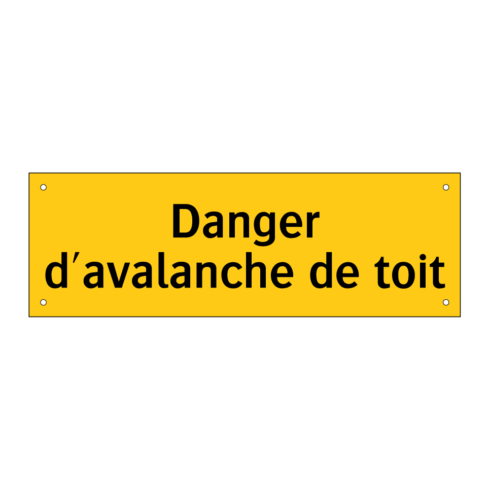 Danger d'avalanche de toit