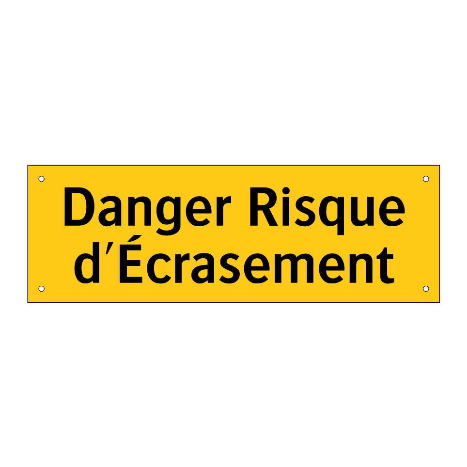 Danger Risque d'Écrasement