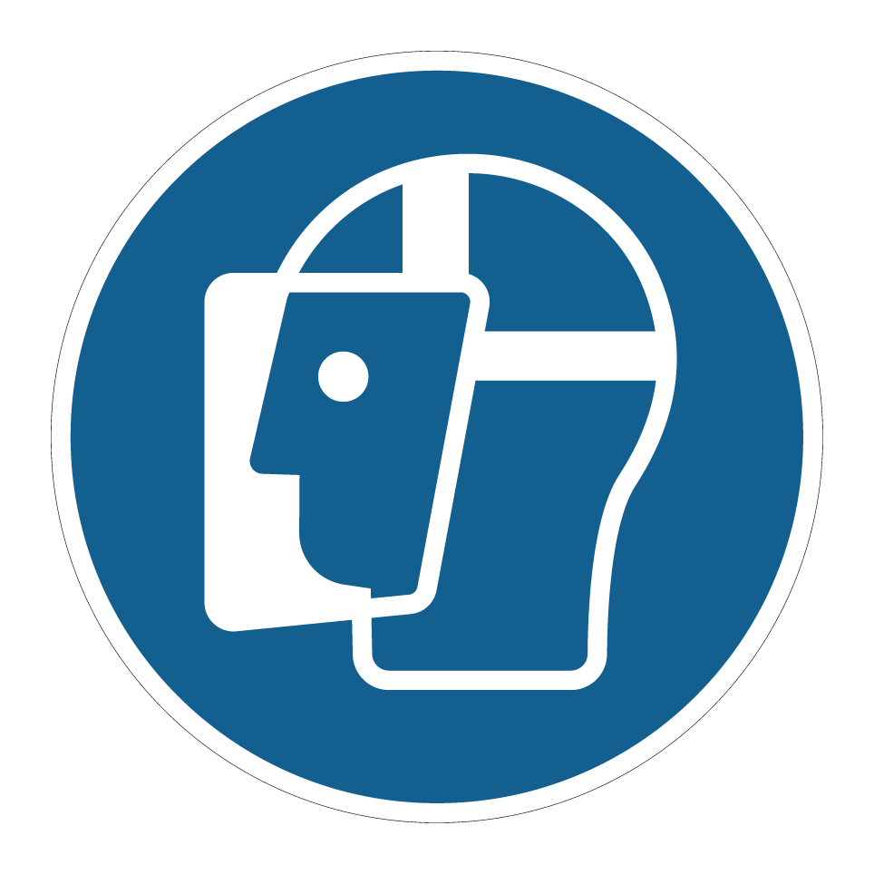 M013 Protection obligatoire du visage (visière de protection)