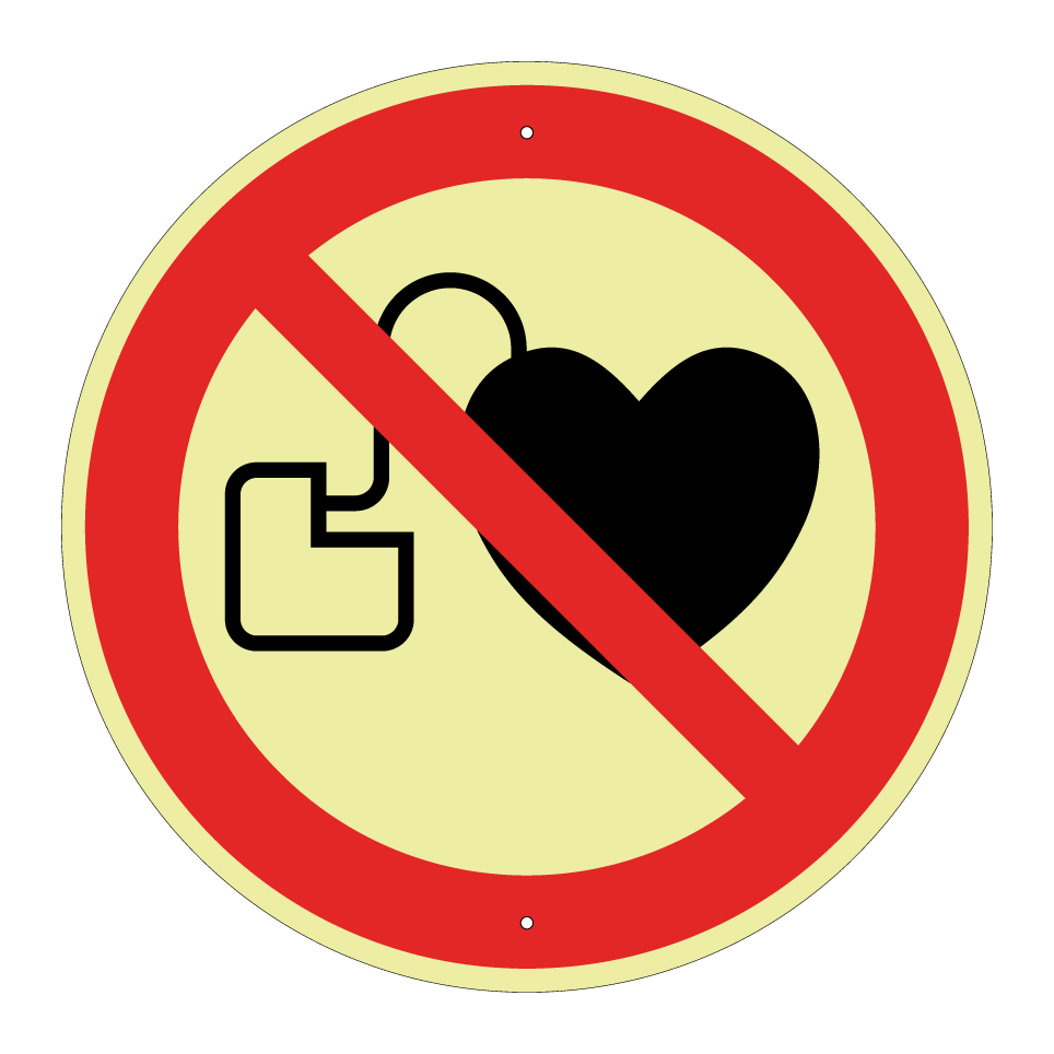 P007 Interdit aux personnes porteuses d’un stimulateur cardiaque