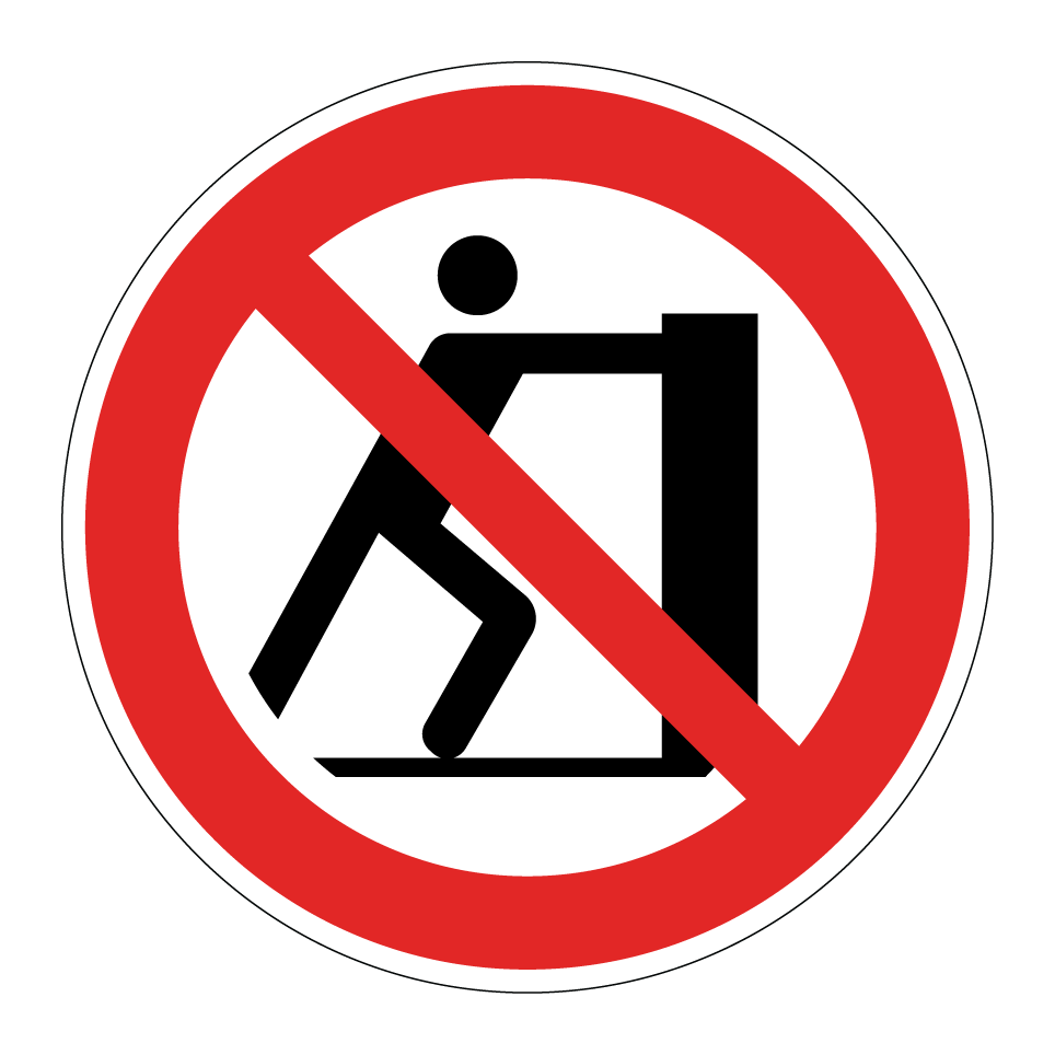 P017 Schieben verboten