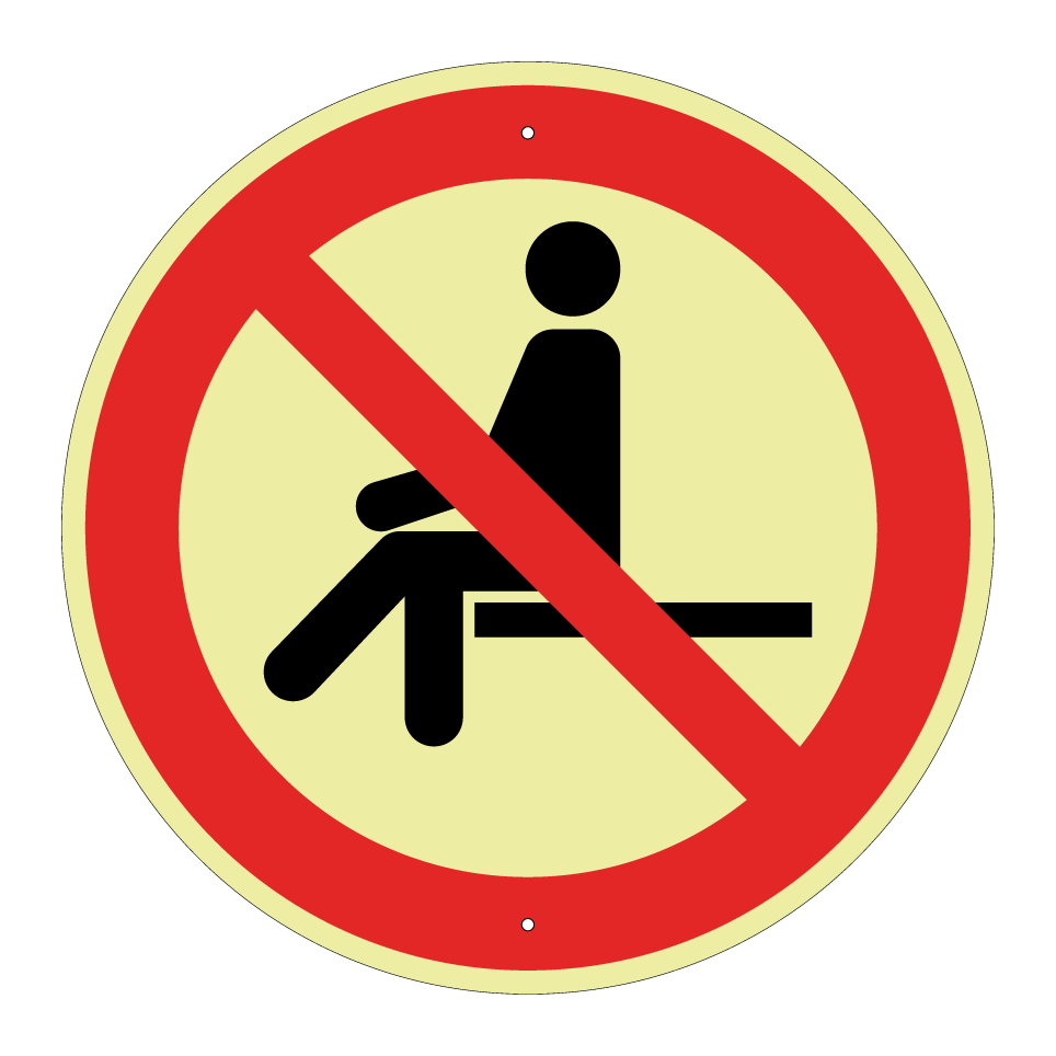 P018 Sitzen verboten