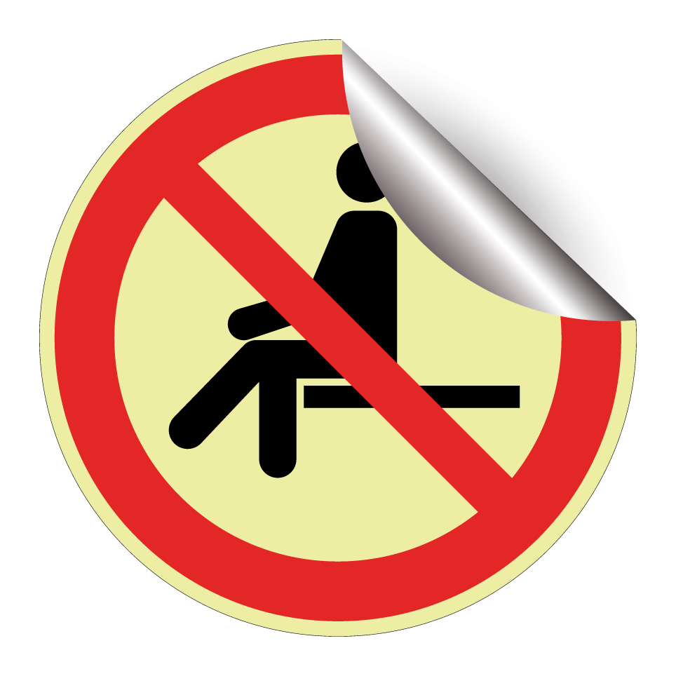 P018 Sitzen verboten
