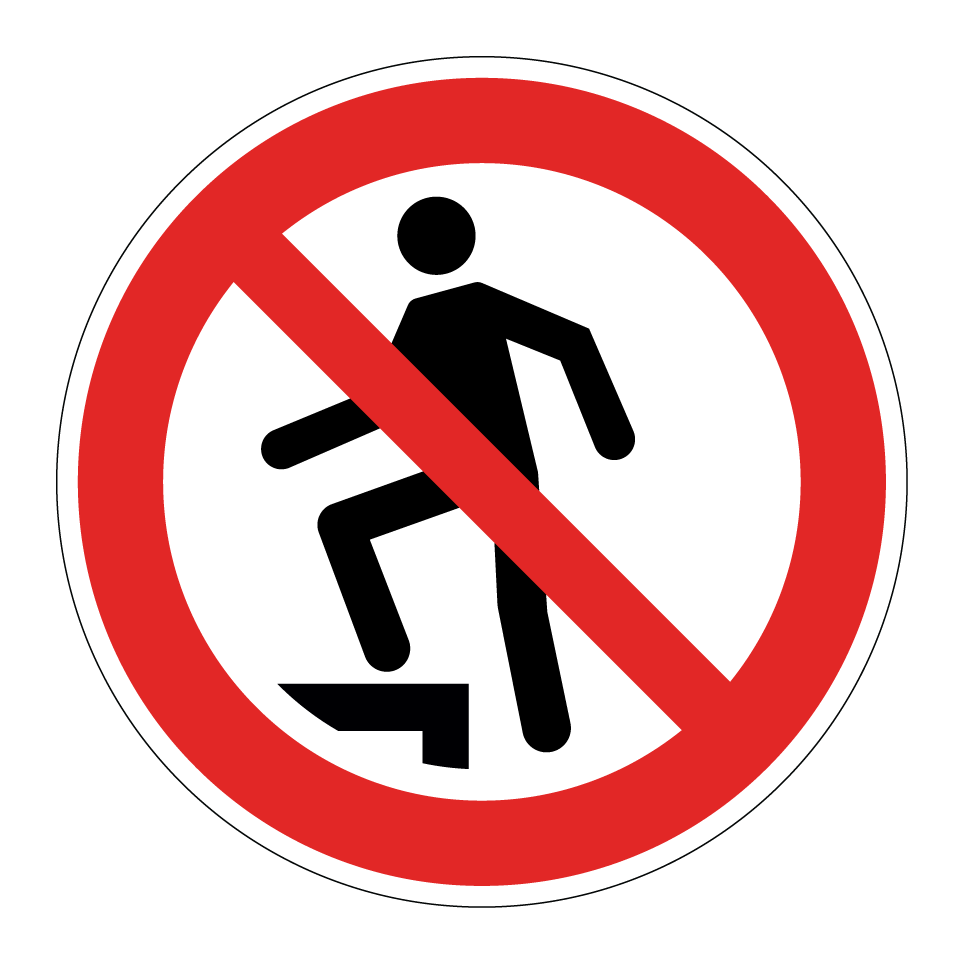 P019 Aufsteigen verboten
