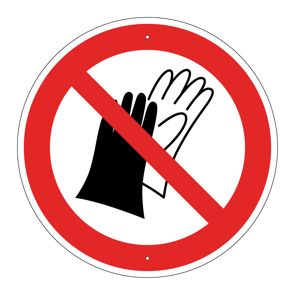 P028 Benutzen von Handschuhen verboten