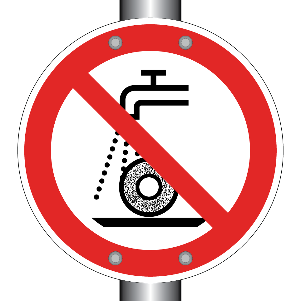 P033 Ne pas utiliser pour rectification humide