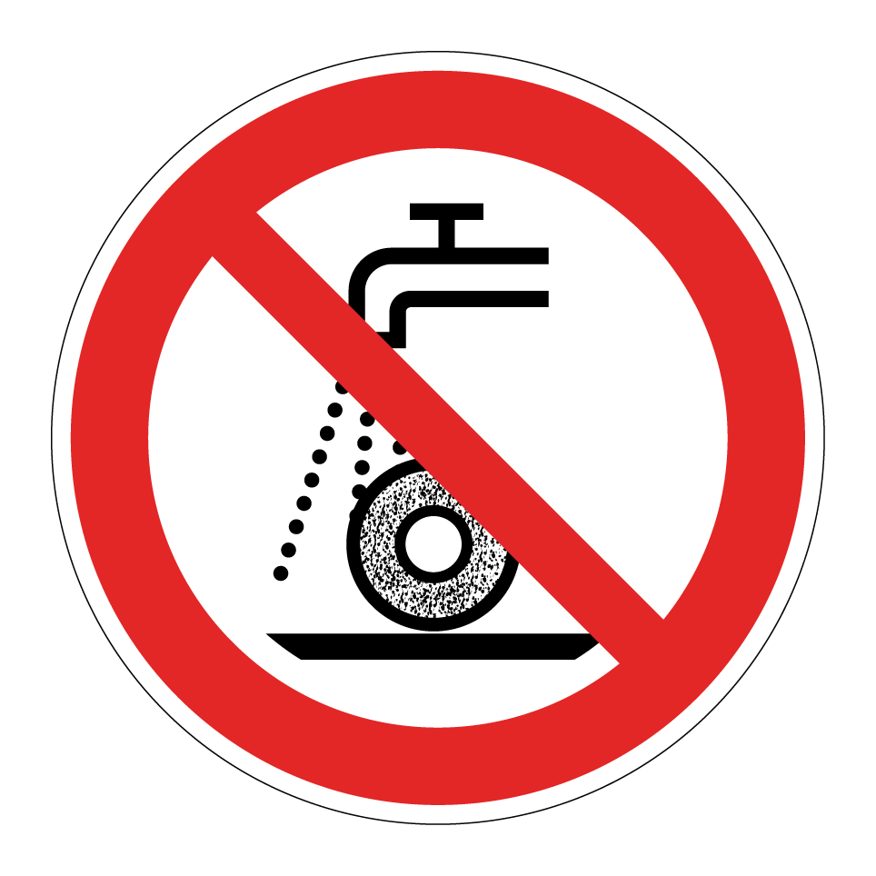 P033 Ne pas utiliser pour rectification humide