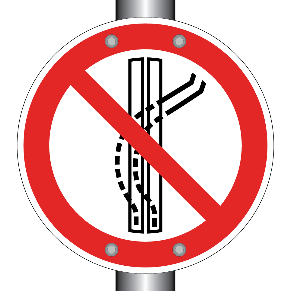 P037 Schleppspur verlassen verboten