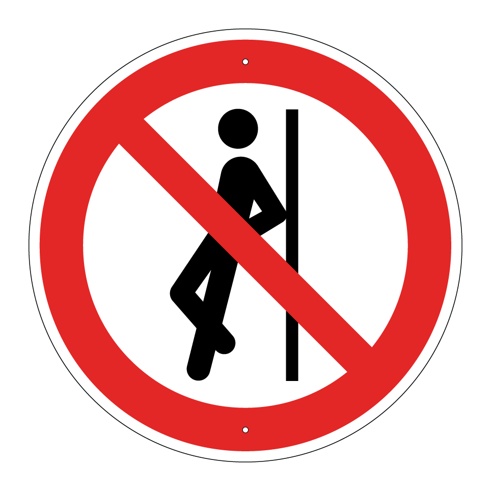 P041 Gegenlehnen verboten