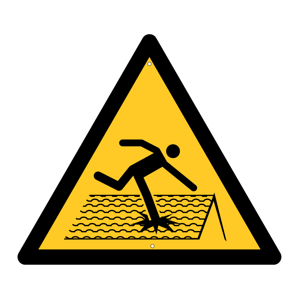 W036 Avertissement Toit fragile