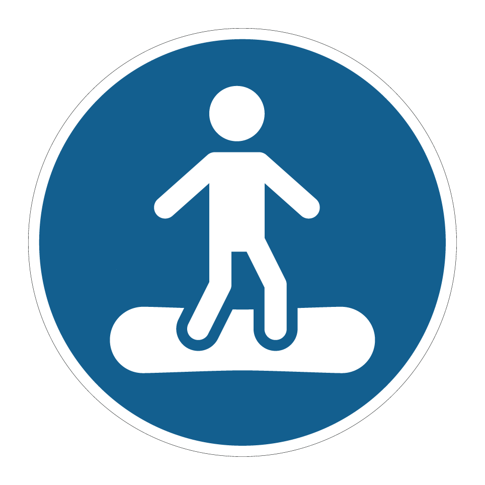 Snowboardbenutzung erlaubt