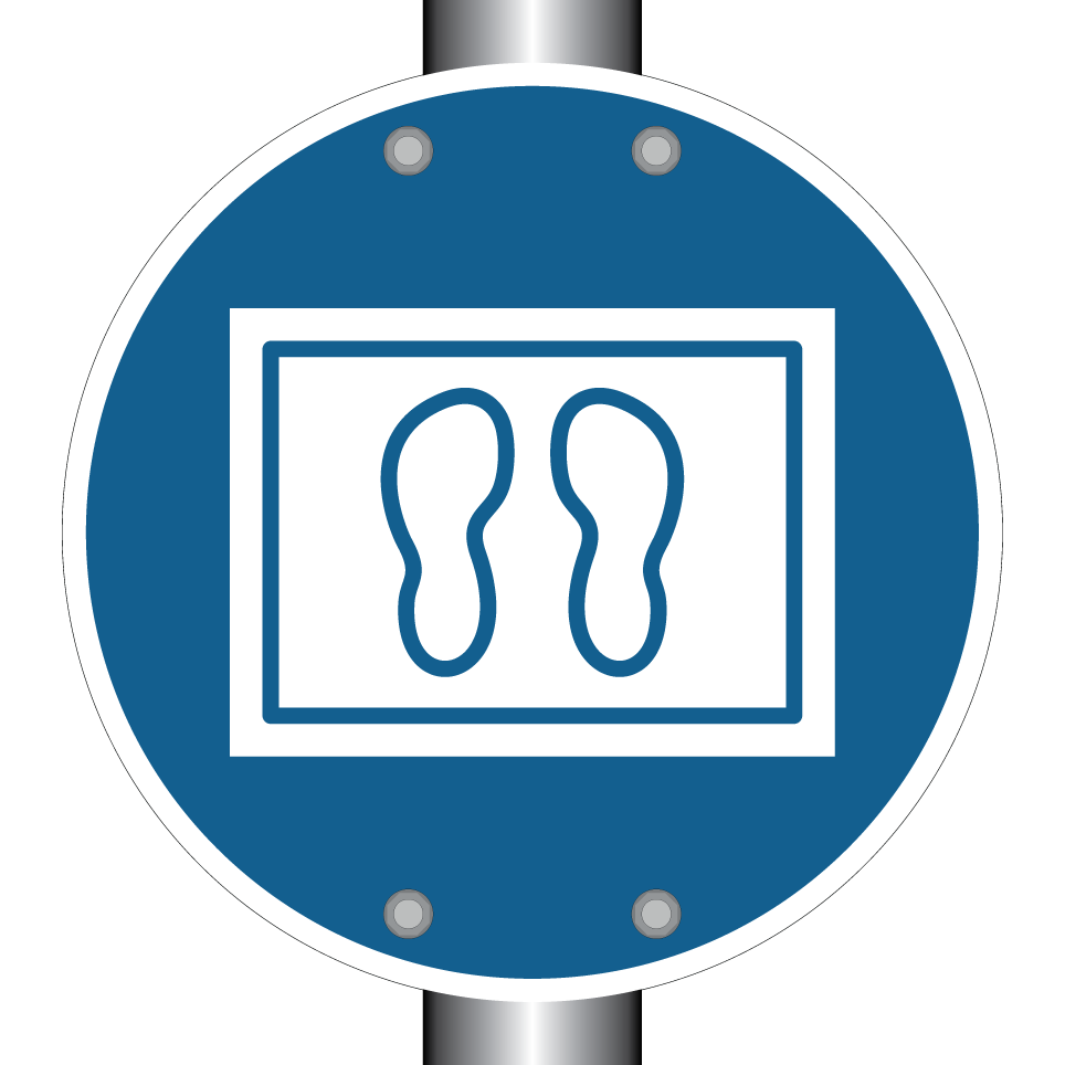 Utiliser le tapis de désinfection