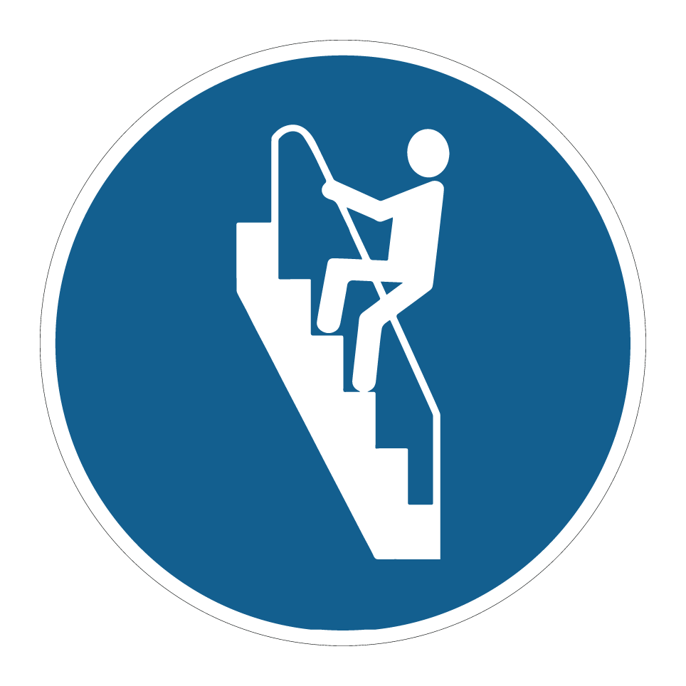 Handlauf auf Treppen benutzen