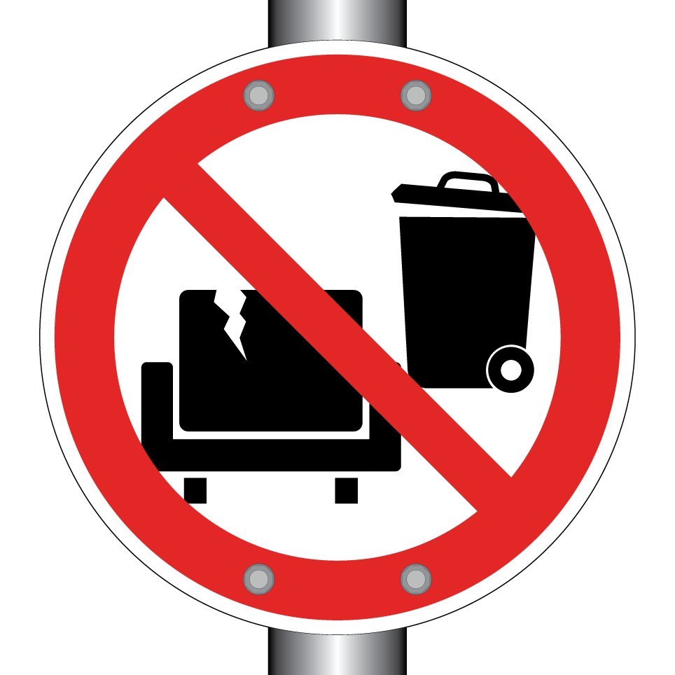Pas de déchets encombrants