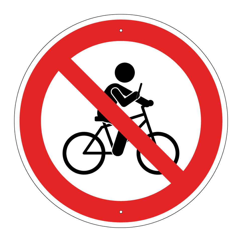 Kein Radfahren während der Handynutzung