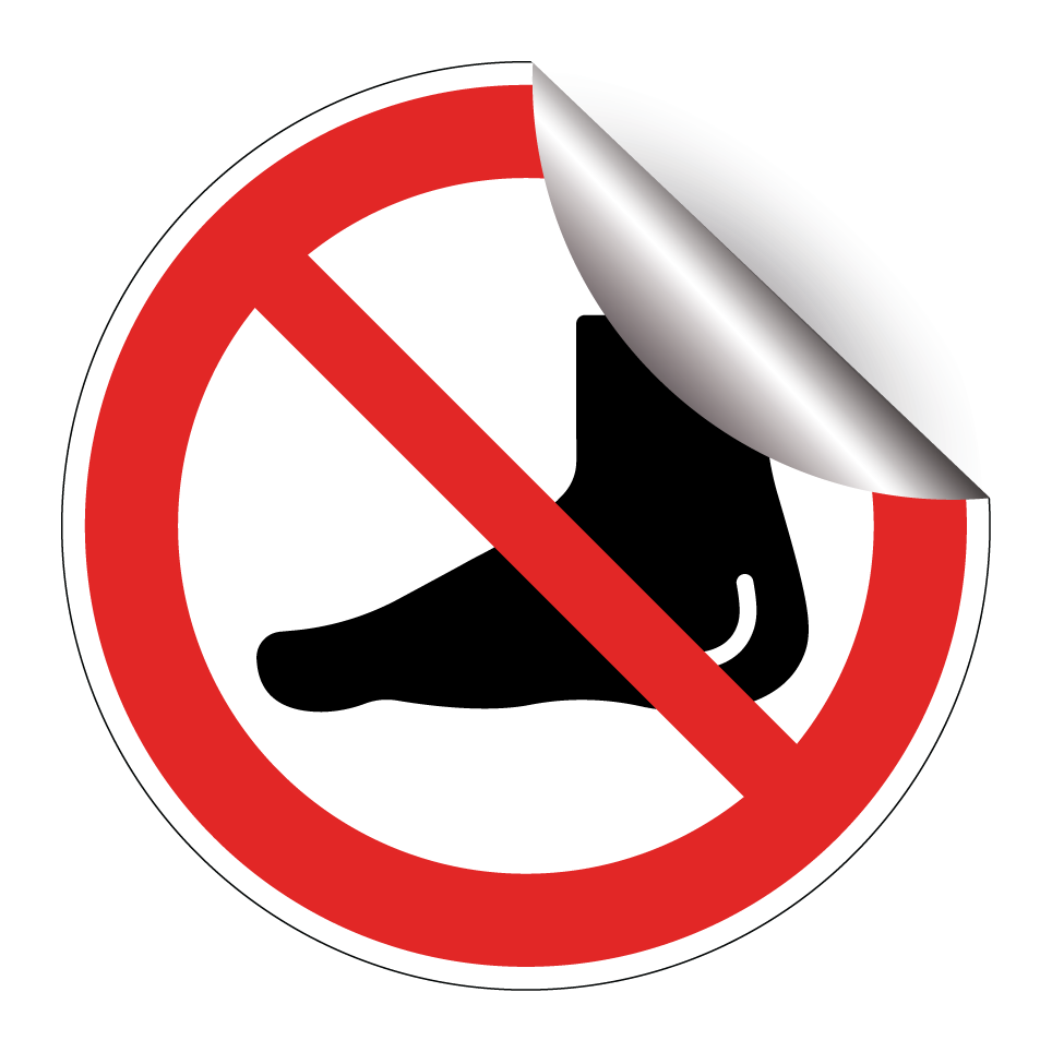 Pieds nus interdits