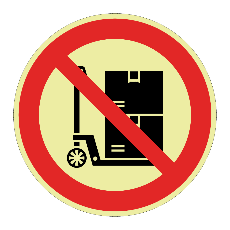 Chariot de manutention interdit