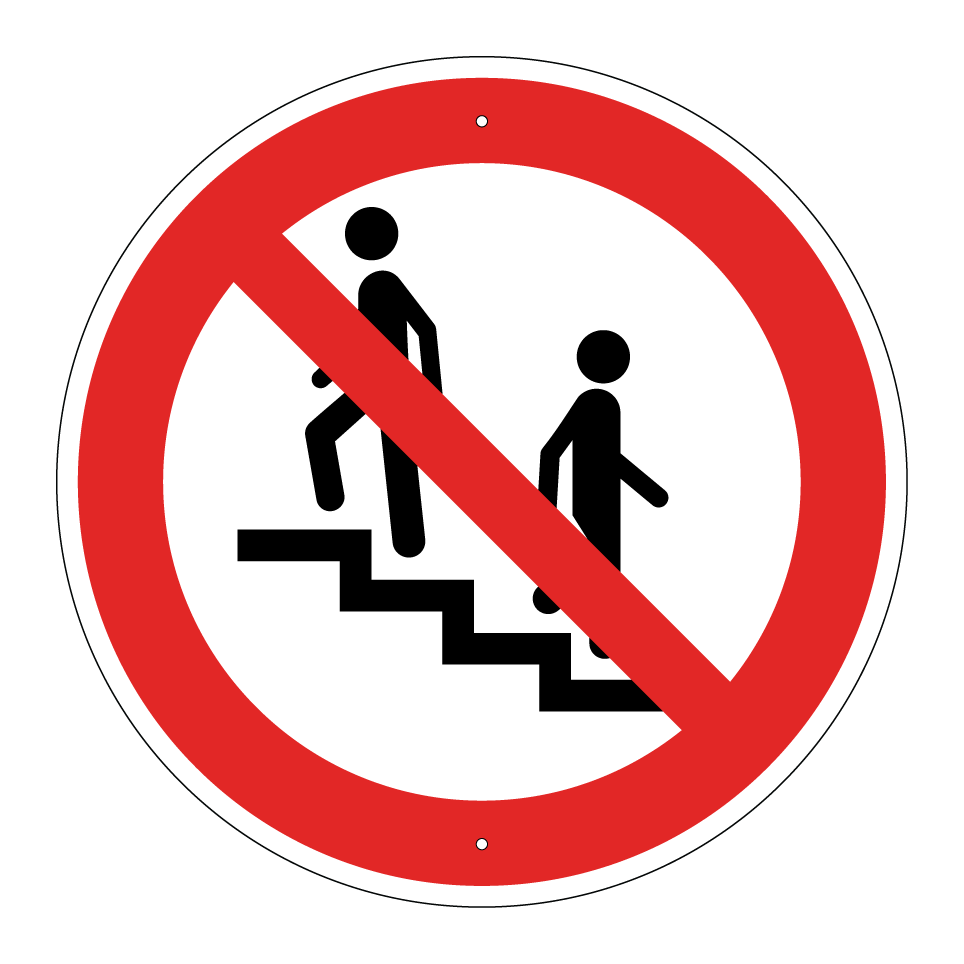 Kein Zutritt auf der Treppe