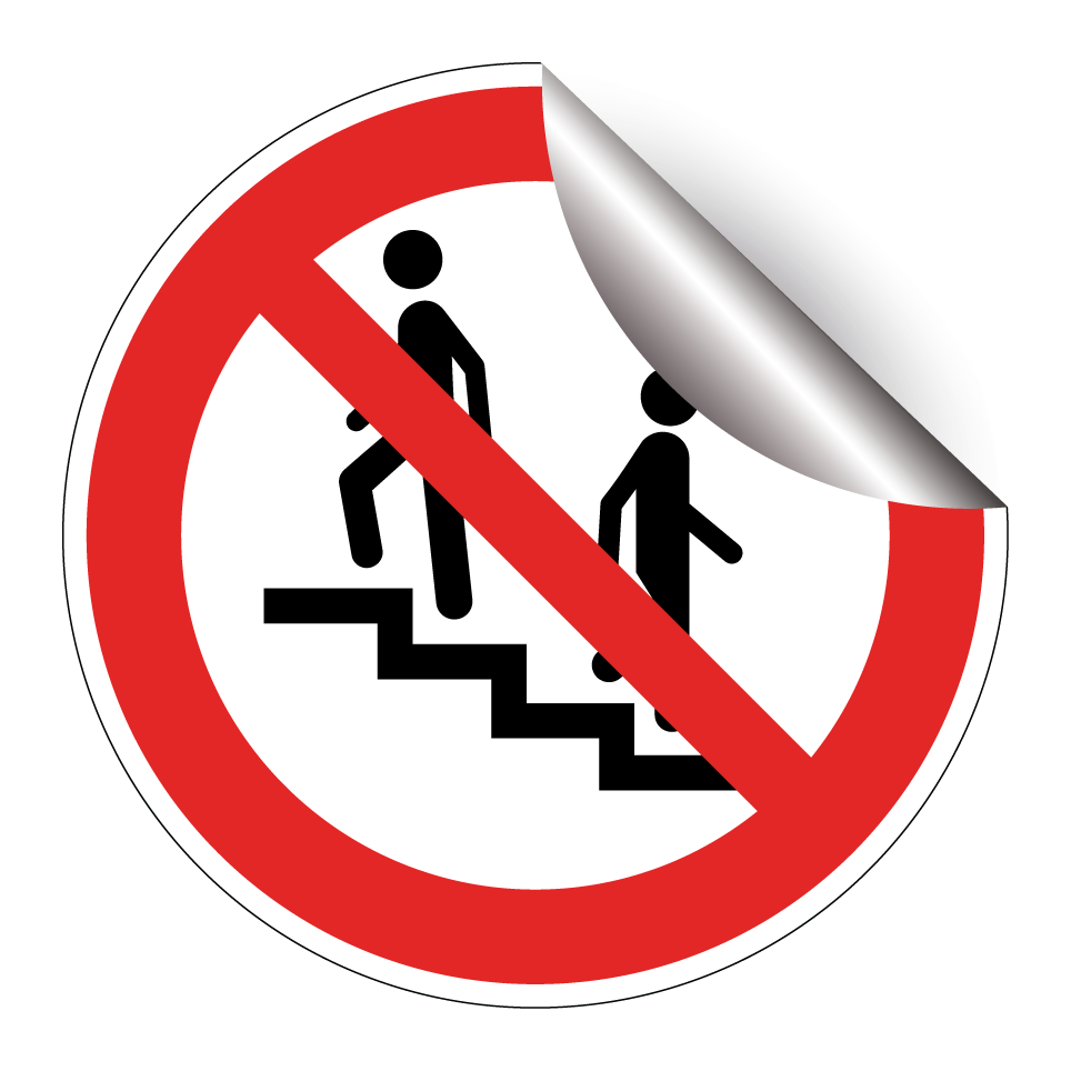 Kein Zutritt auf der Treppe