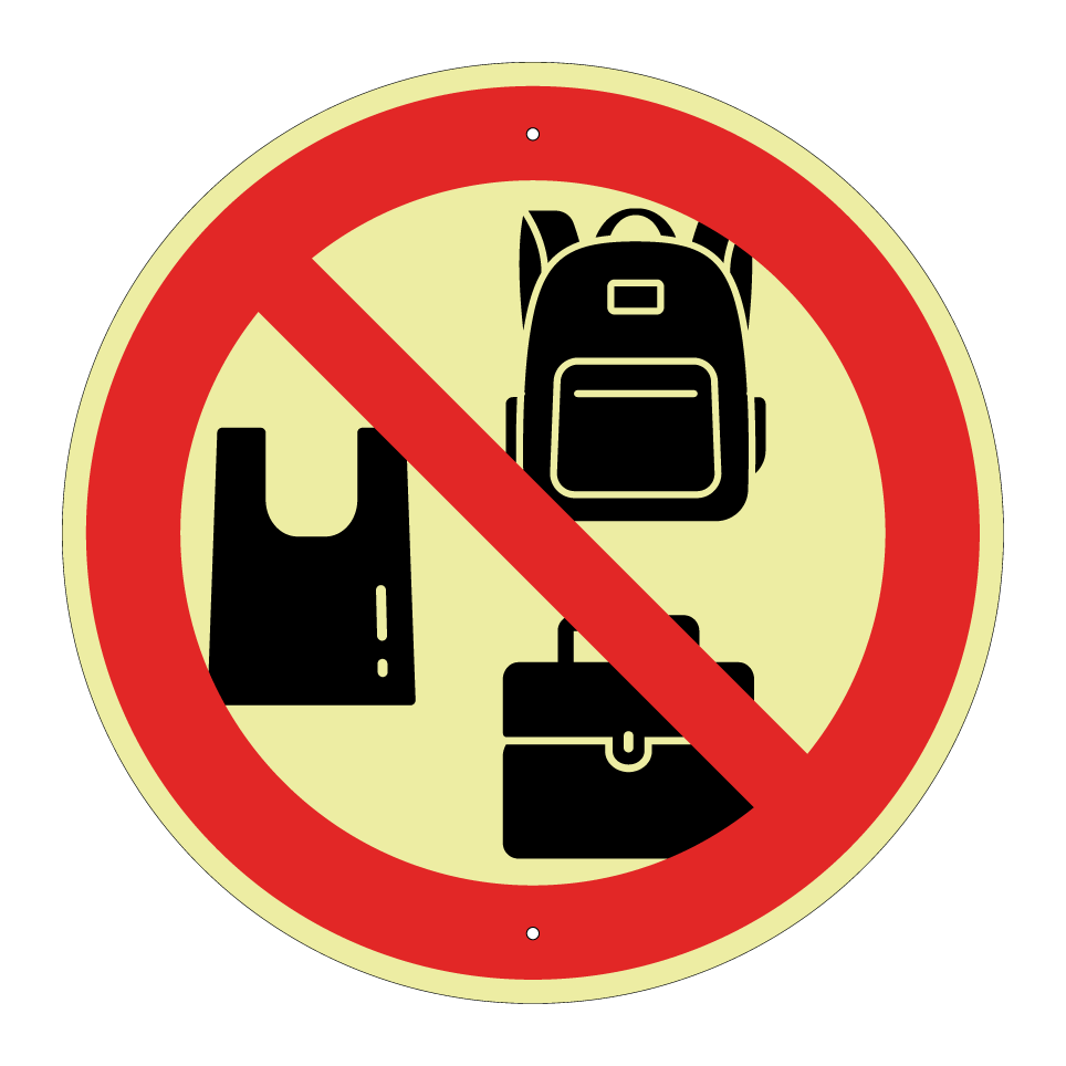 Aucun sac autorisé