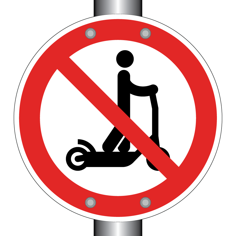 Pas de trottinettes électriques