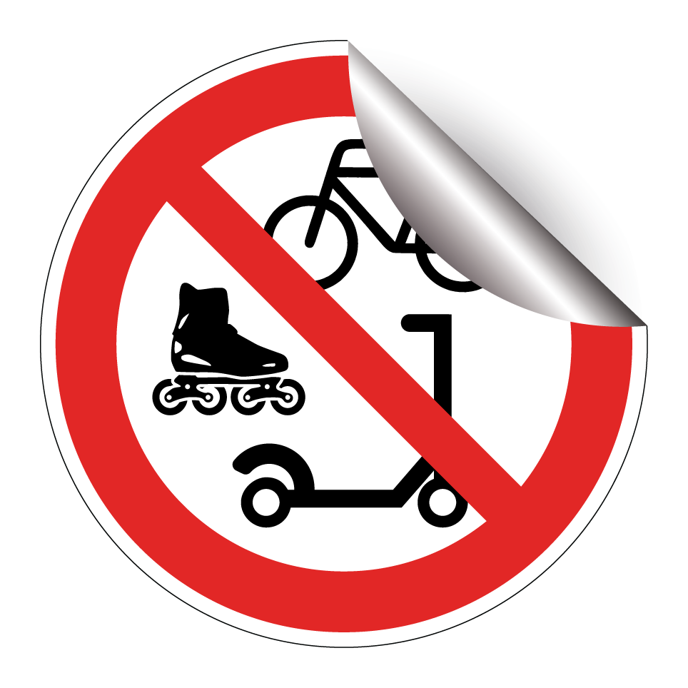 Interdiction de vélos, de patins à roulettes ou de trottinettes
