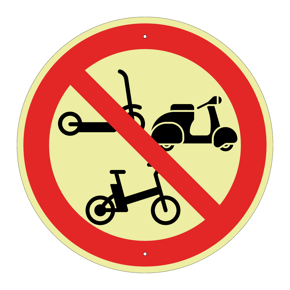 Keine Roller, Mopeds oder E-Bikes