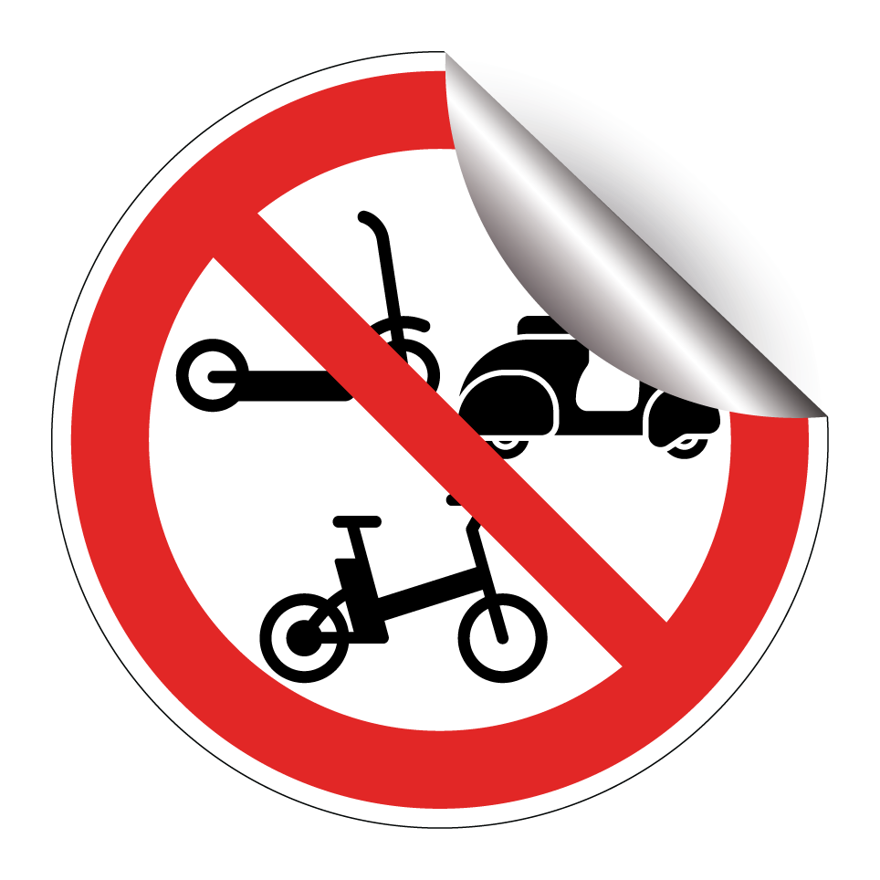 Keine Roller, Mopeds oder E-Bikes
