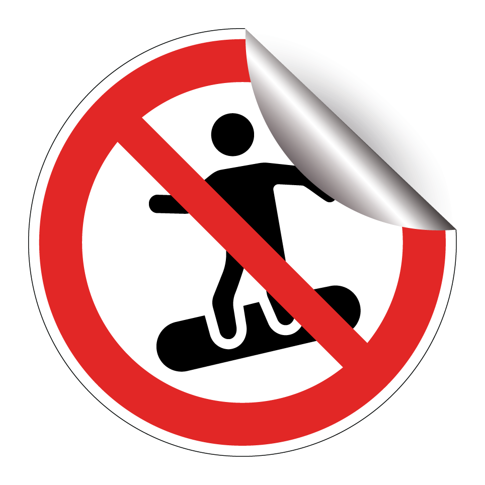 Interdiction de faire du snowboard