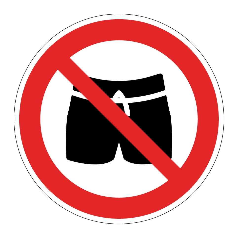 Pas de short de bain
