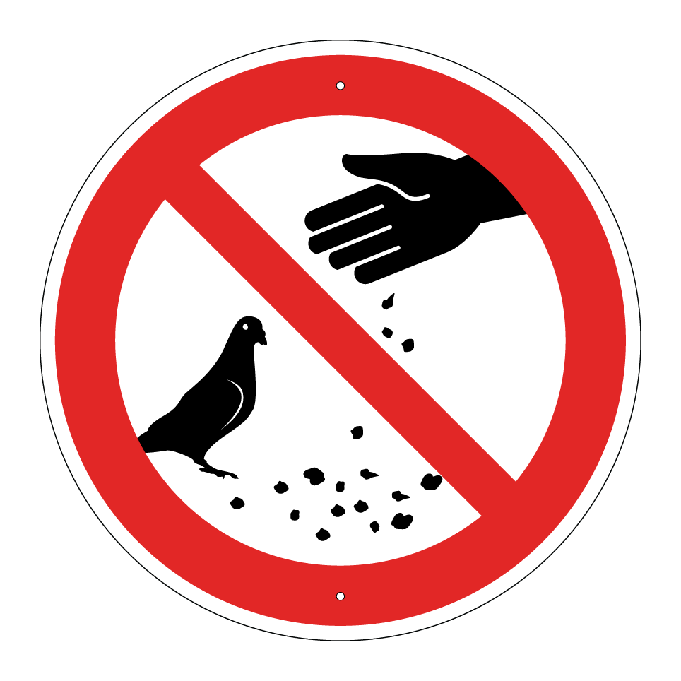 Nourrir les pigeons interdit