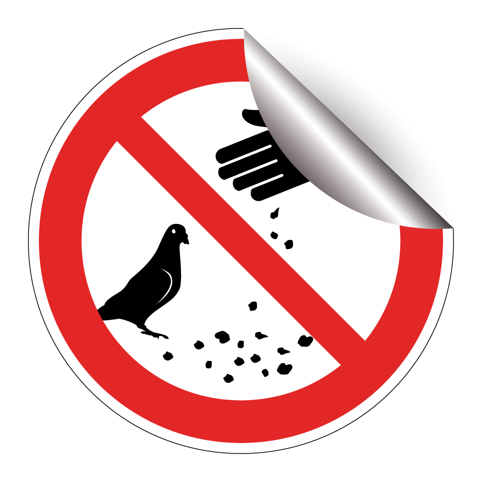 Nourrir les pigeons interdit