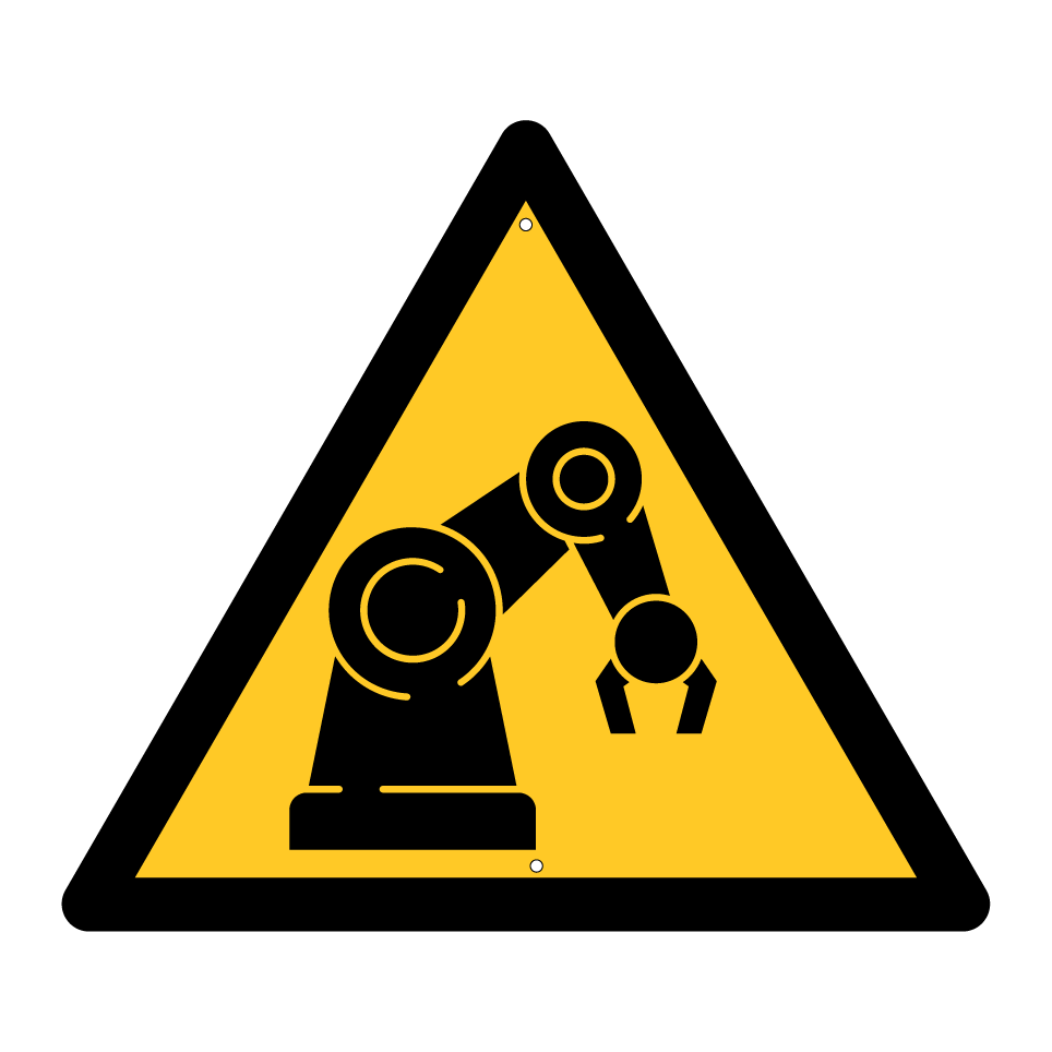 Avertissement danger de machinerie automatisée