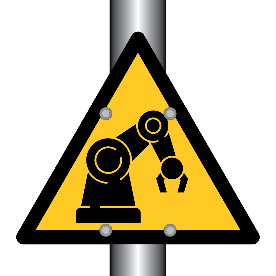 Avertissement danger de machinerie automatisée