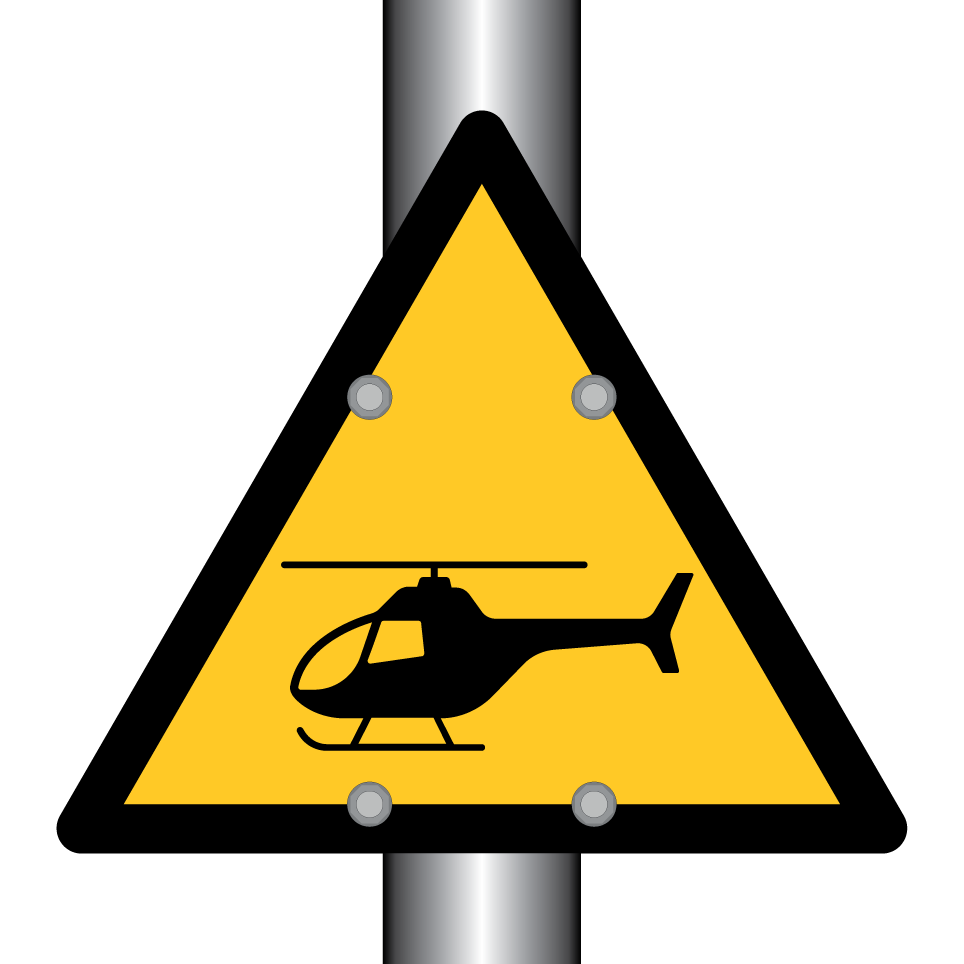 Warnung Hubschraubergefahr