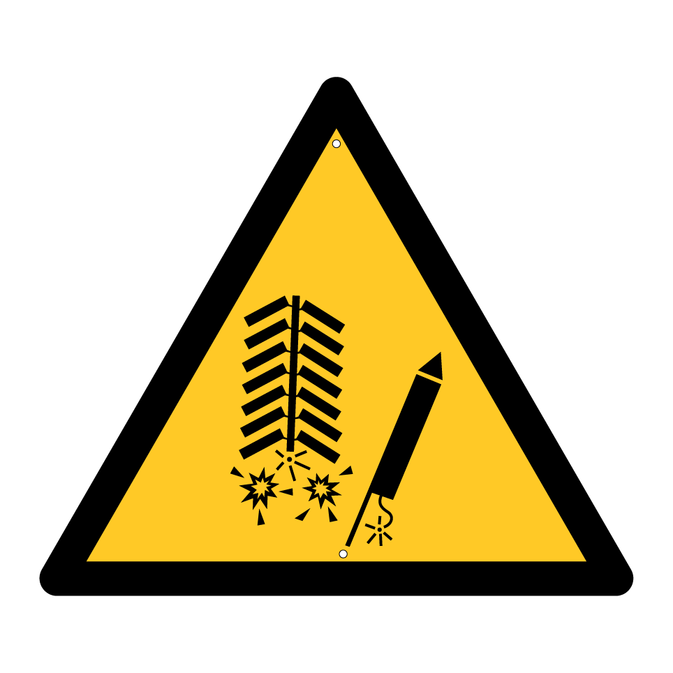 Warnung Feuerwerksgefahr