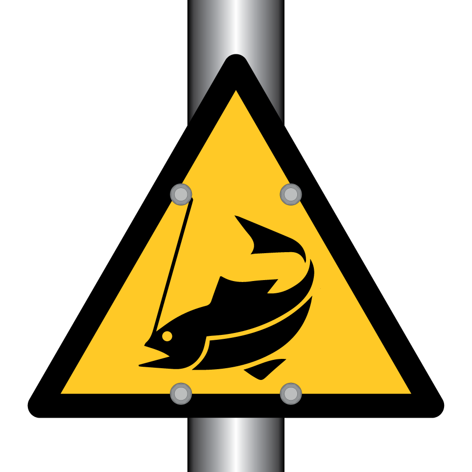 Warnung Fischereigebiet
