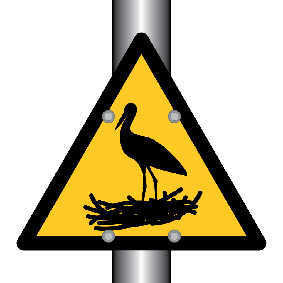 Warnung nistende Vögel