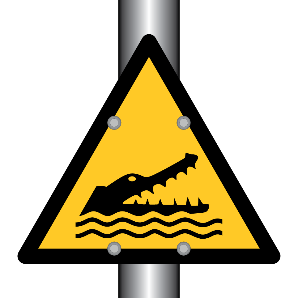 Warnung Krokodile