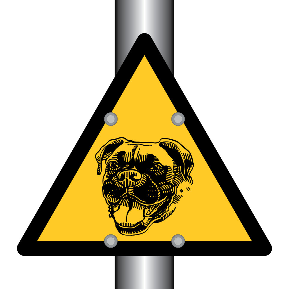 Warnung Boxerhund