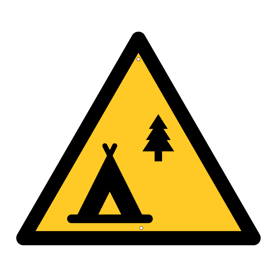 Warnung Campingbereich Gefahr